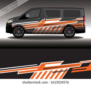 Car wrap decal design vector, custom livery race rally car vehicle sticker and tinting.