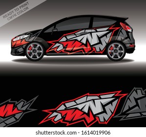 Car wrap decal design vector, custom livery race rally car vehicle sticker and tinting.