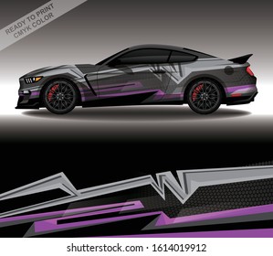 Car wrap decal design vector, custom livery race rally car vehicle sticker and tinting.