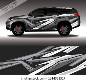 Car wrap decal design vector, custom livery race rally car vehicle sticker and tinting.