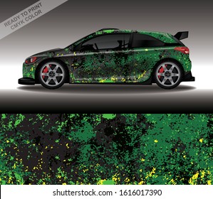 Car wrap decal design vector, custom livery race rally car vehicle sticker and tinting.