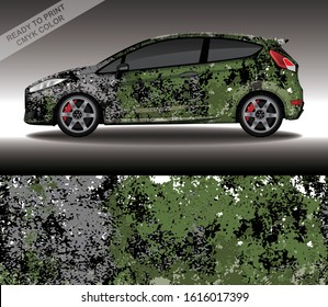 Car wrap decal design vector, custom livery race rally car vehicle sticker and tinting.