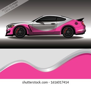 Car wrap decal design vector, custom livery race rally car vehicle sticker and tinting.