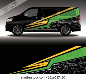 Car wrap decal design vector, custom livery race rally car vehicle sticker and tinting.