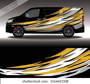 Car wrap decal design vector, custom livery race rally car vehicle sticker and tinting.