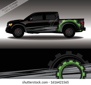 Car wrap decal design vector, custom livery race rally car vehicle sticker and tinting.