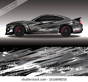 Car wrap decal design vector, custom livery race rally car vehicle sticker and tinting.
