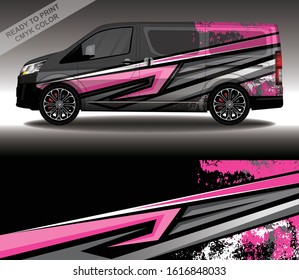 Car wrap decal design vector, custom livery race rally car vehicle sticker and tinting.