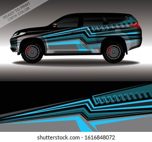 Car wrap decal design vector, custom livery race rally car vehicle sticker and tinting.
