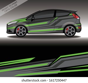 Car wrap decal design vector, custom livery race rally car vehicle sticker and tinting.