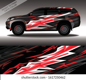 Car wrap decal design vector, custom livery race rally car vehicle sticker and tinting.