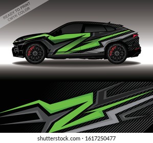 Car wrap decal design vector, custom livery race rally car vehicle sticker and tinting.