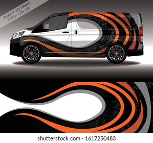 Car wrap decal design vector, custom livery race rally car vehicle sticker and tinting.