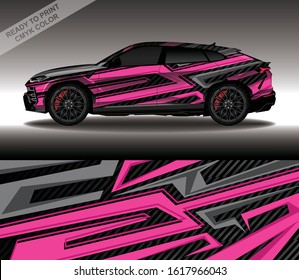 Car wrap decal design vector, custom livery race rally car vehicle sticker and tinting.