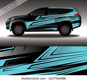 Car wrap decal design vector, custom livery race rally car vehicle sticker and tinting.