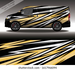 Car wrap decal design vector, custom livery race rally car vehicle sticker and tinting.