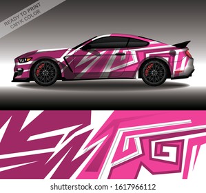 Car wrap decal design vector, custom livery race rally car vehicle sticker and tinting.