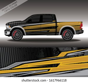 Car wrap decal design vector, custom livery race rally car vehicle sticker and tinting.