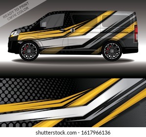 Car wrap decal design vector, custom livery race rally car vehicle sticker and tinting.