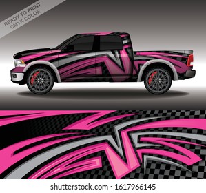 Car wrap decal design vector, custom livery race rally car vehicle sticker and tinting.