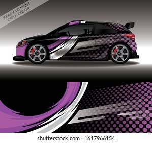 Car wrap decal design vector, custom livery race rally car vehicle sticker and tinting.