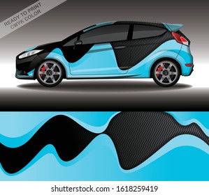 Car wrap decal design vector, custom livery race rally car vehicle sticker and tinting.