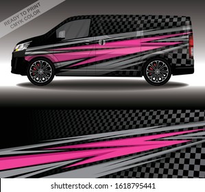 Car wrap decal design vector, custom livery race rally car vehicle sticker and tinting.