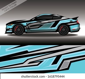 Car wrap decal design vector, custom livery race rally car vehicle sticker and tinting.