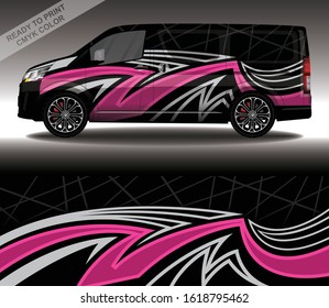 Car wrap decal design vector, custom livery race rally car vehicle sticker and tinting.