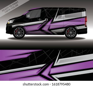 Car wrap decal design vector, custom livery race rally car vehicle sticker and tinting.