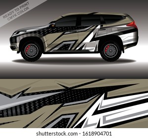 Car wrap decal design vector, custom livery race rally car vehicle sticker and tinting.