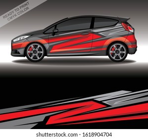 Car wrap decal design vector, custom livery race rally car vehicle sticker and tinting.