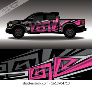 Car wrap decal design vector, custom livery race rally car vehicle sticker and tinting.