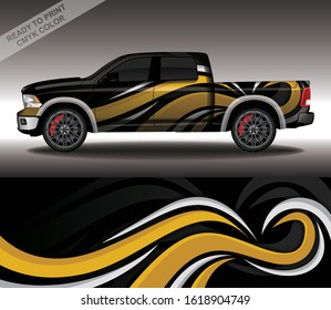 Car wrap decal design vector, custom livery race rally car vehicle sticker and tinting.