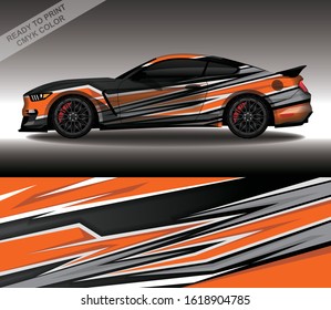 Car wrap decal design vector, custom livery race rally car vehicle sticker and tinting.