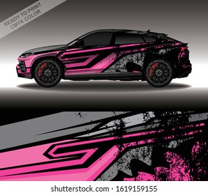Car wrap decal design vector, custom livery race rally car vehicle sticker and tinting.