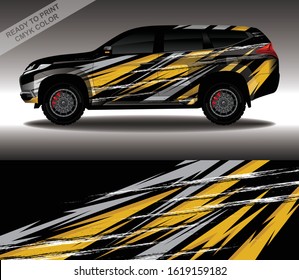 Car wrap decal design vector, custom livery race rally car vehicle sticker and tinting.