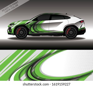 Car wrap decal design vector, custom livery race rally car vehicle sticker and tinting.