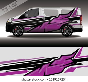 Car wrap decal design vector, custom livery race rally car vehicle sticker and tinting.