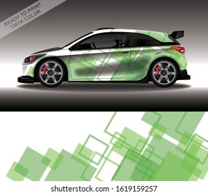 Car wrap decal design vector, custom livery race rally car vehicle sticker and tinting.