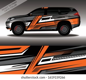 Car wrap decal design vector, custom livery race rally car vehicle sticker and tinting.