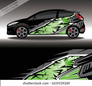 Car wrap decal design vector, custom livery race rally car vehicle sticker and tinting.