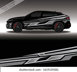 Car wrap decal design vector, custom livery race rally car vehicle sticker and tinting.