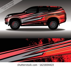 Car wrap decal design vector, custom livery race rally car vehicle sticker and tinting.