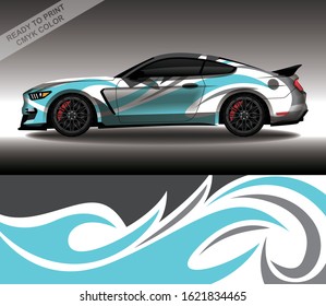 Car wrap decal design vector, custom livery race rally car vehicle sticker and tinting.