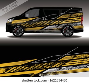 Car wrap decal design vector, custom livery race rally car vehicle sticker and tinting.