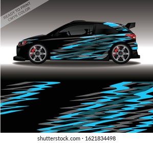 Car wrap decal design vector, custom livery race rally car vehicle sticker and tinting.