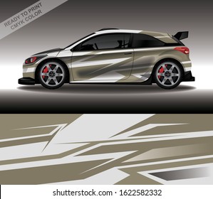 Car wrap decal design vector, custom livery race rally car vehicle sticker and tinting.