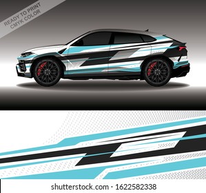 Car wrap decal design vector, custom livery race rally car vehicle sticker and tinting.
