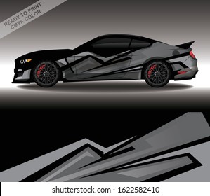 Car wrap decal design vector, custom livery race rally car vehicle sticker and tinting.